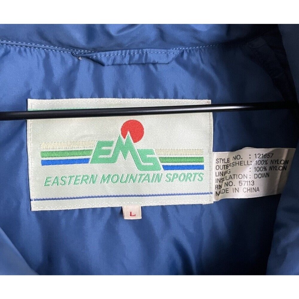 Vintage EMS Eastern Mountain Sports Men's L Goose Down Puffer Jacket -NO Hood - Picture 5 of 16